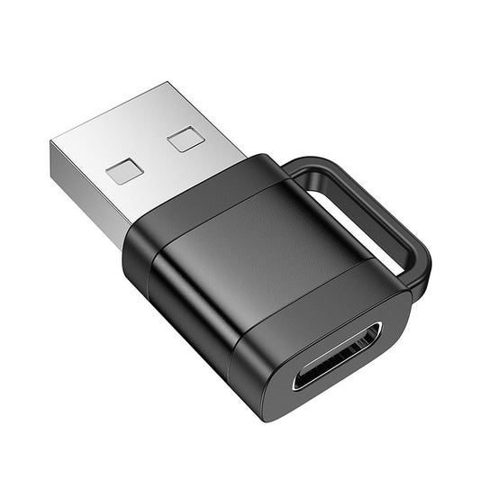 USB-C - USB-A HOCO UA31D Adat és Töltő Adapter, Fekete