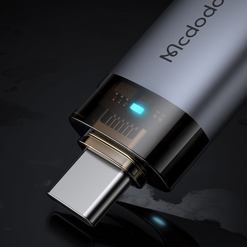 OTG USB-C - USB-A McDodo OT-7400 adapter, Fekete