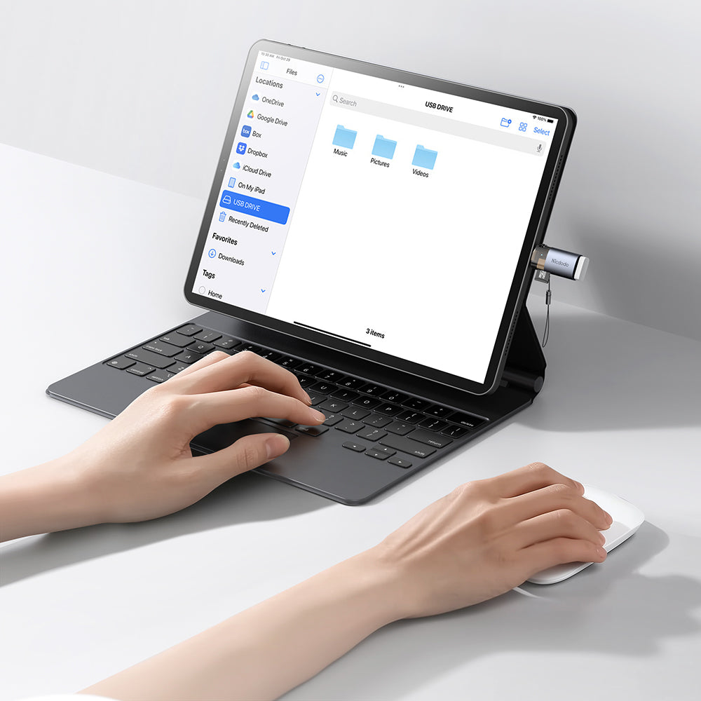 USB-C McDodo OT-7600 kártyaolvasó, USB-A (OTG) - microSD, Fekete