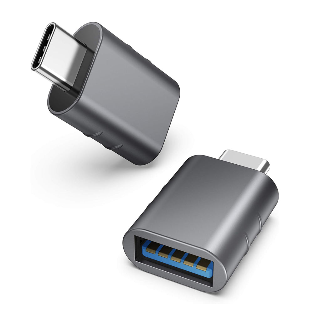 OTG USB-C - USB-A Techsuit A10 SlateVolt adapter, Szürke