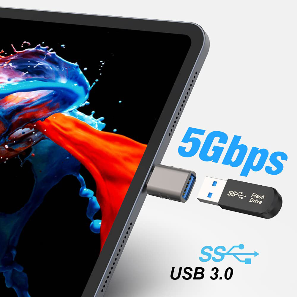 OTG USB-C - USB-A Techsuit A10 SlateVolt adapter, Szürke