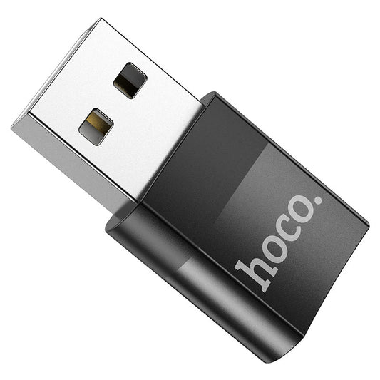 Adat- és töltőadapter USB-C - USB-A HOCO UA17, fekete