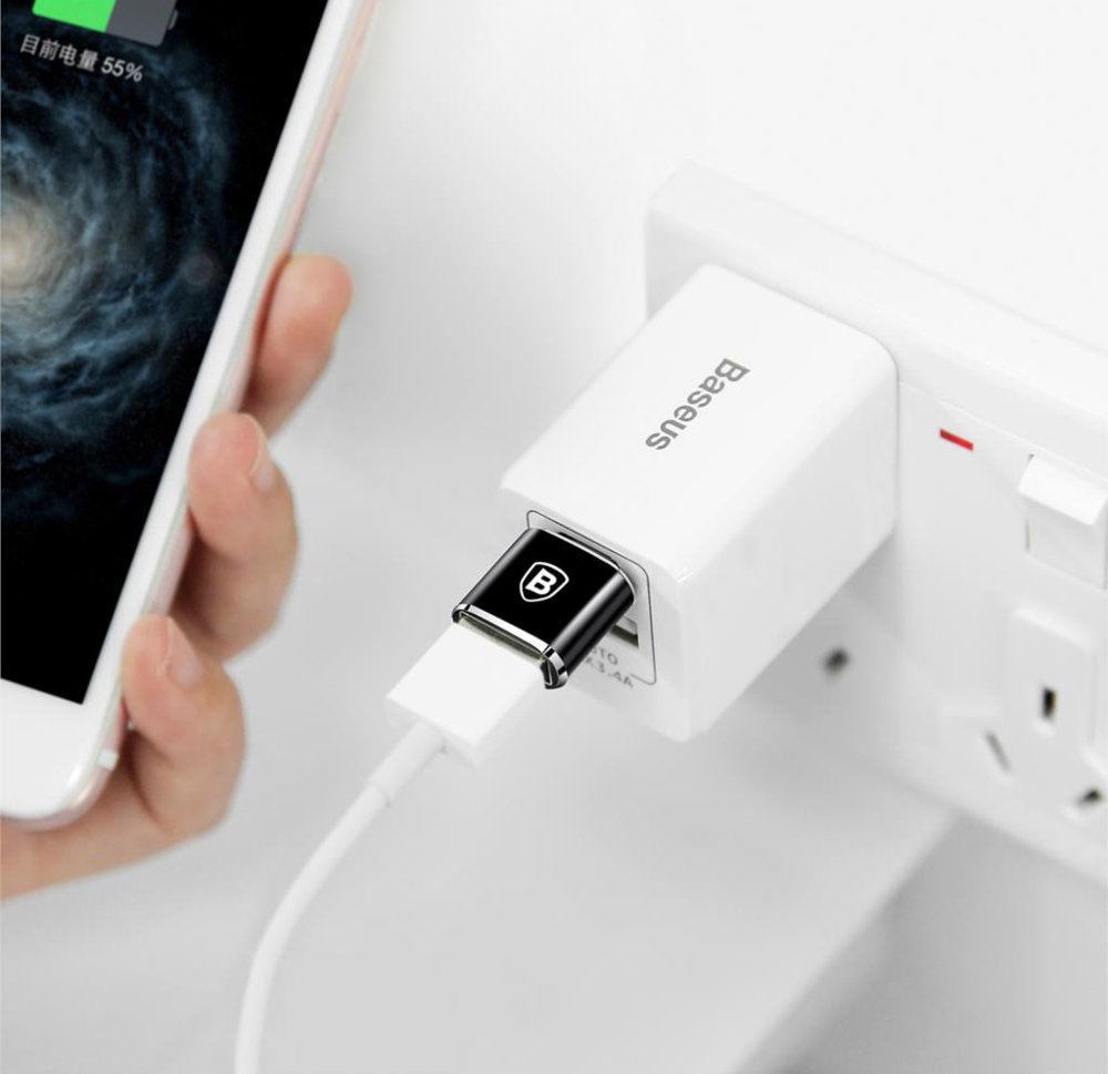 OTG adapter USB-C - USB-A Baseus, Fekete CATOTG-01