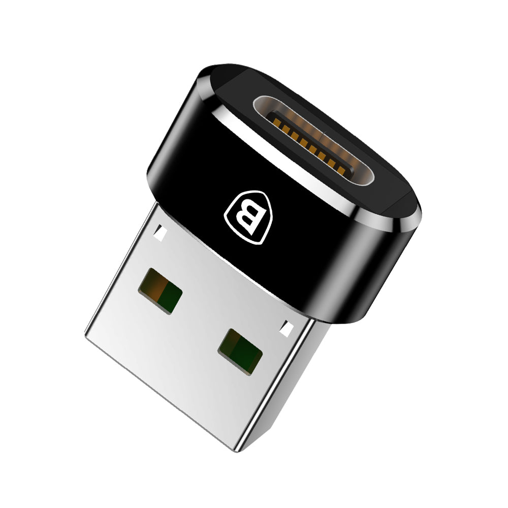 USB-C - USB-A Baseus Adat és Töltő Adapter, Fekete CAAOTG-01