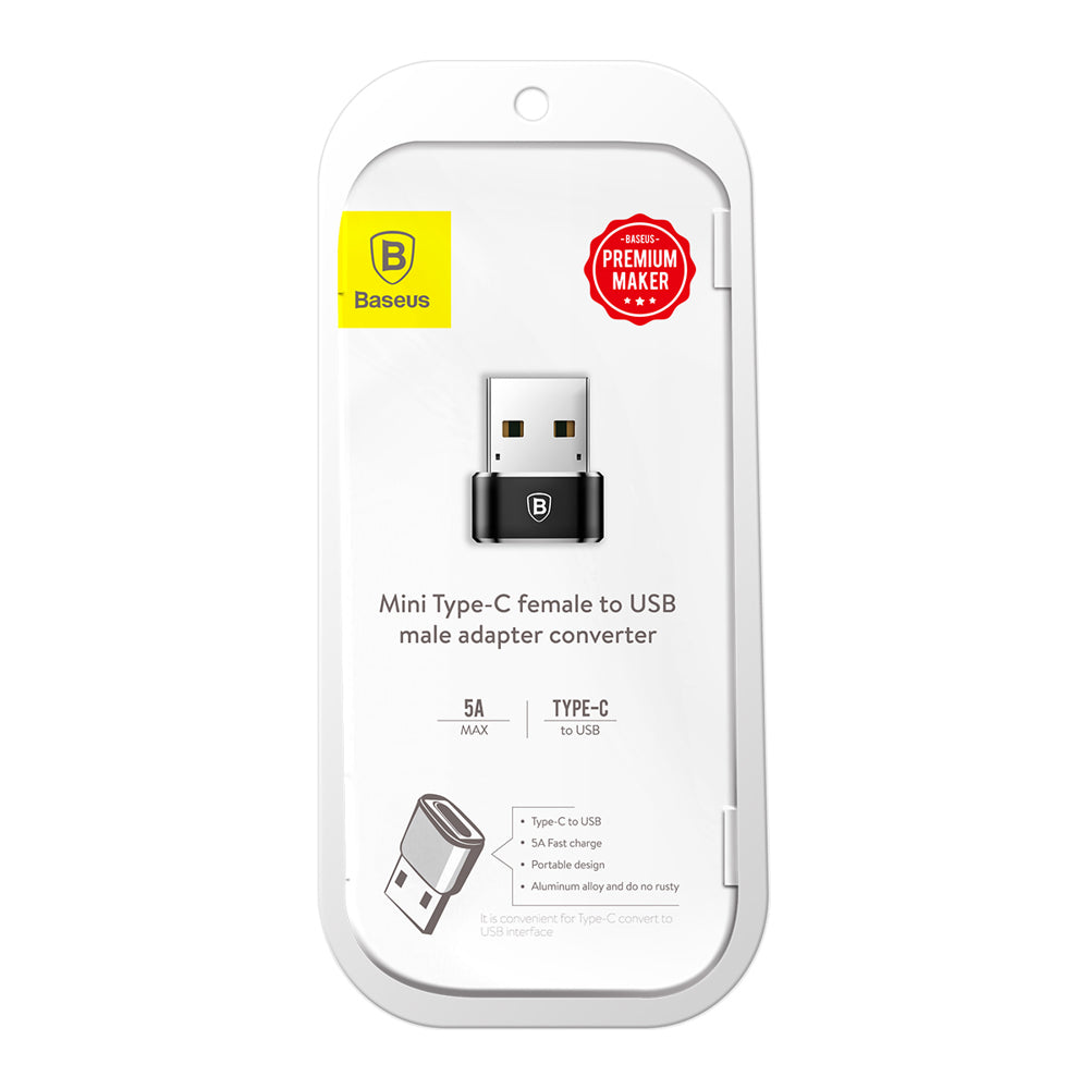 USB-C - USB-A Baseus Adat és Töltő Adapter, Fekete CAAOTG-01