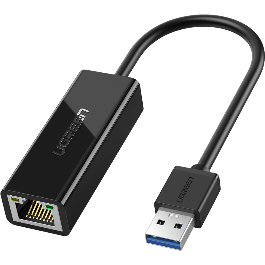 UGREEN CR111 hálózati kártya, RJ45, USB 3.0, Fekete
