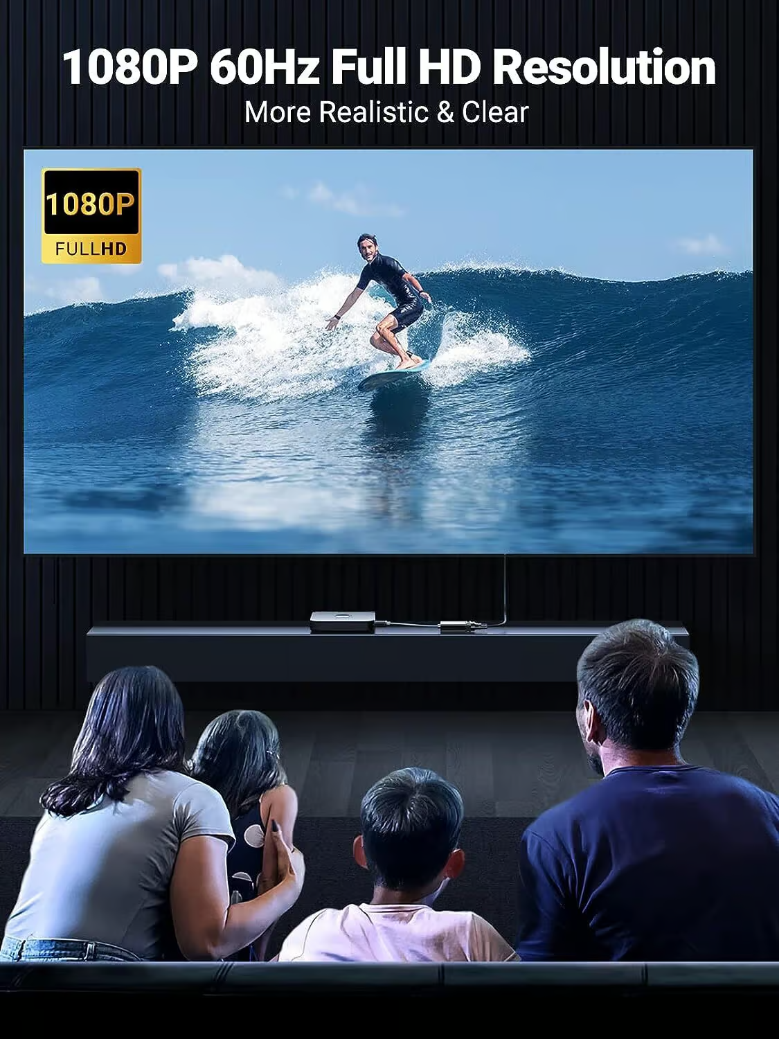 UGREEN CM611 (90813) videó átalakító, HDMI - VGA, 1080P, fekete
