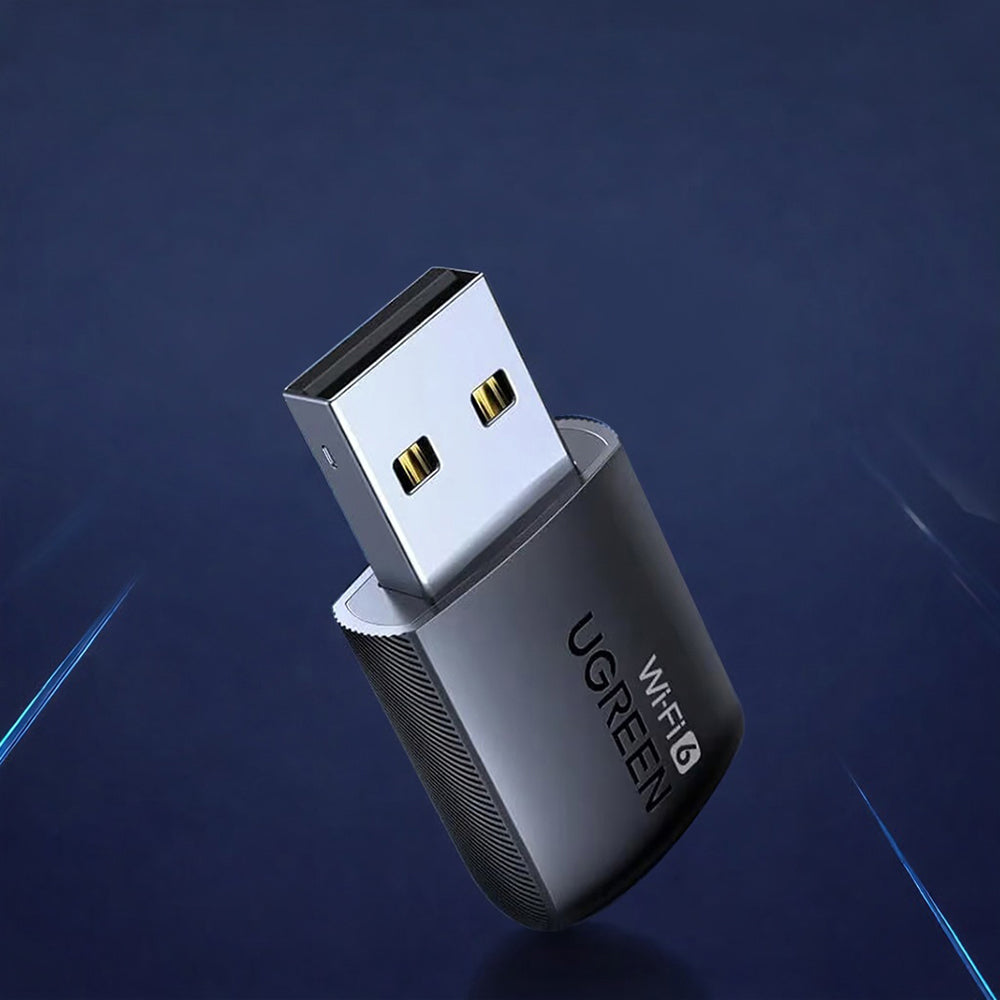 UGREEN CM762 (35264) vezeték nélküli adapter, Dual Band, Wi-Fi 6, 600Mbps, Fekete