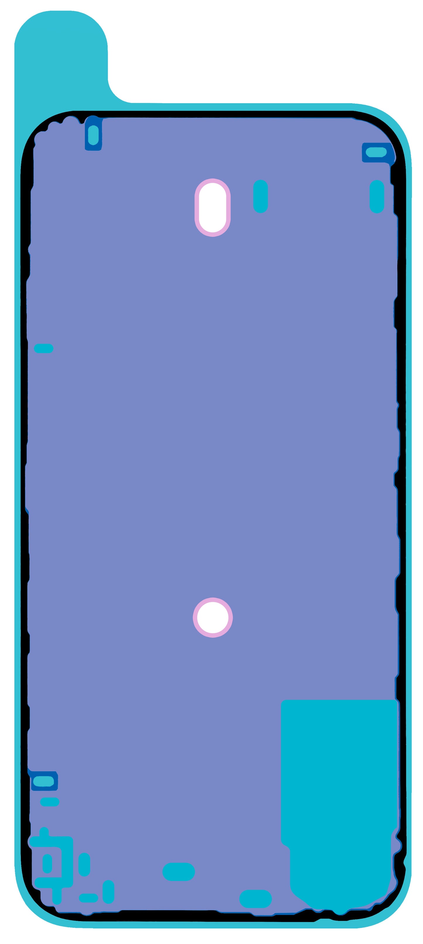 Apple iPhone 16 Plus Akkufedél Ragasztó, Service Pack 923-11070