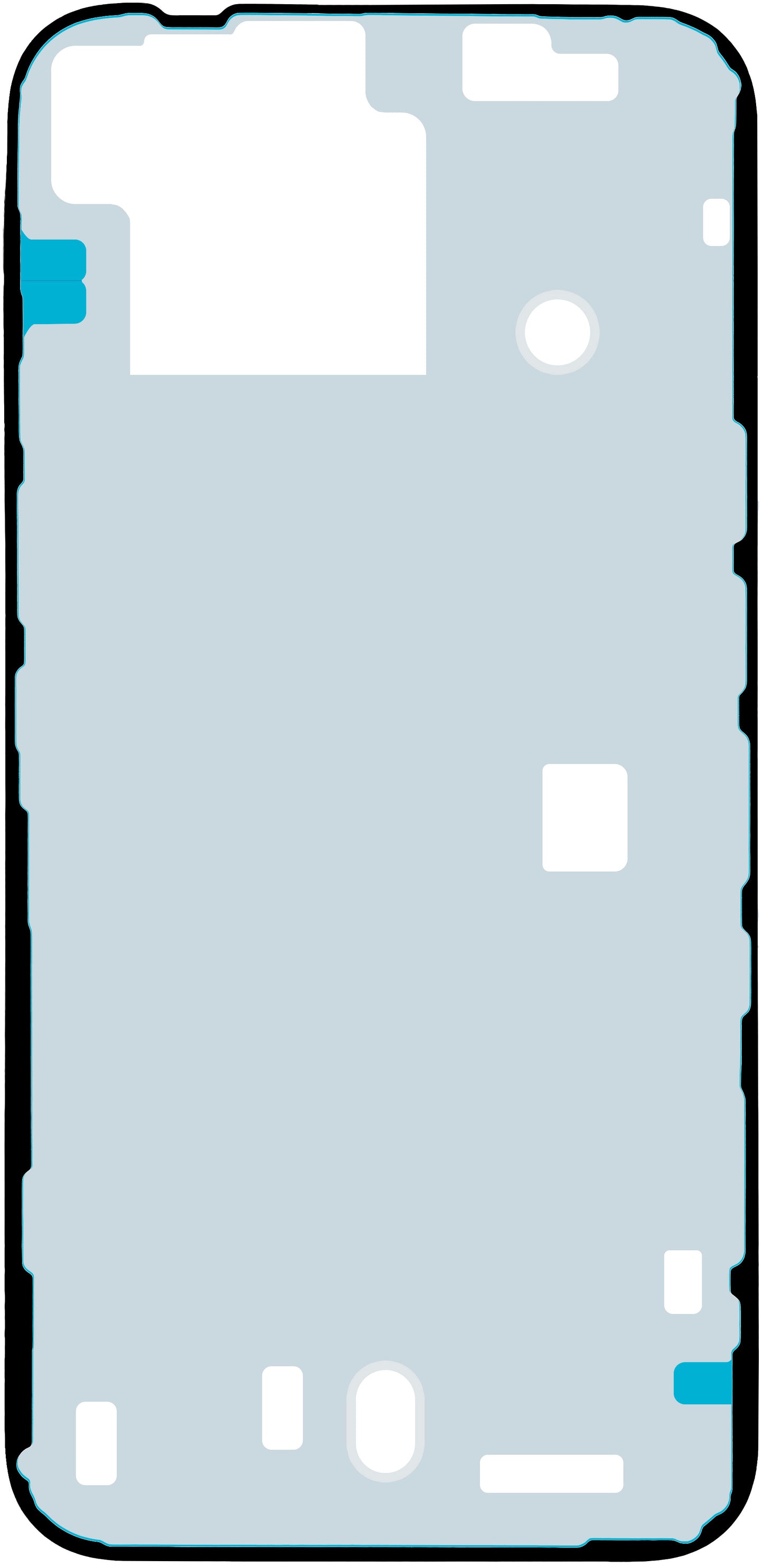 Apple iPhone 14 akkumulátorfedél ragasztó, Service Pack 923-08091