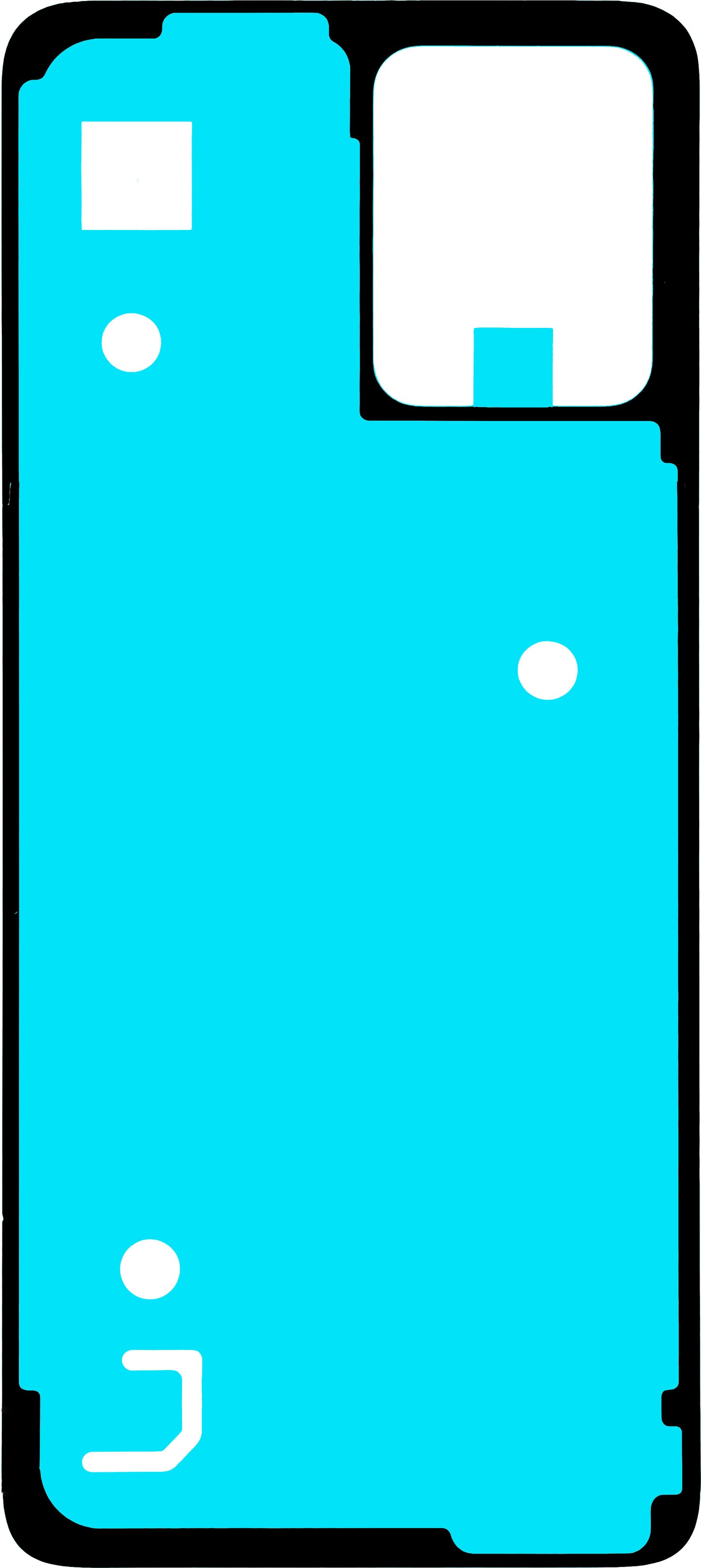 Motorola Moto G64 / G54 Power Edition / G54 akkumulátorfedél ragasztó, 2D, Service Pack 5D78C23265