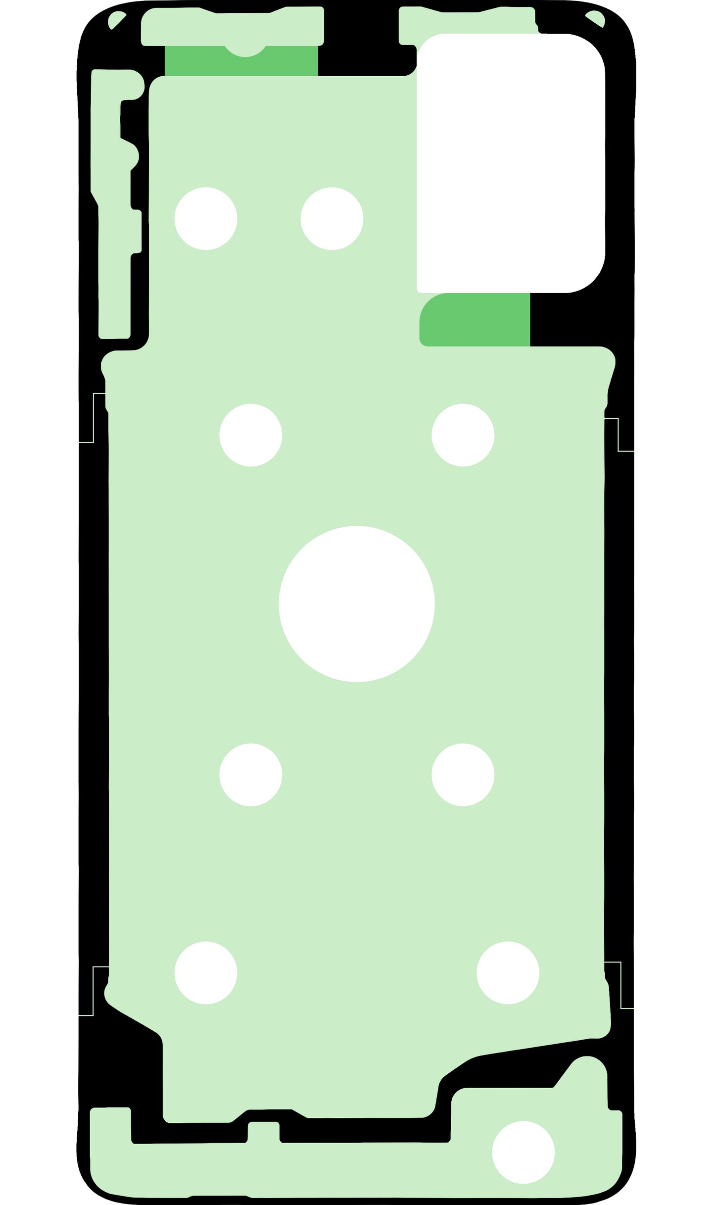 Akkufedél Ragasztó Samsung Galaxy A51 A515, Service Pack GH02-20014A