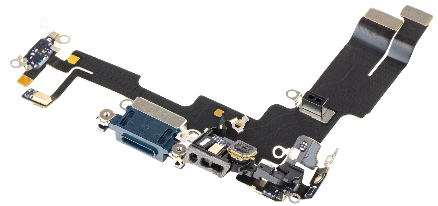 Töltőcsatlakozó pánt - Apple iPhone 14 mikrofon, tengerészkék