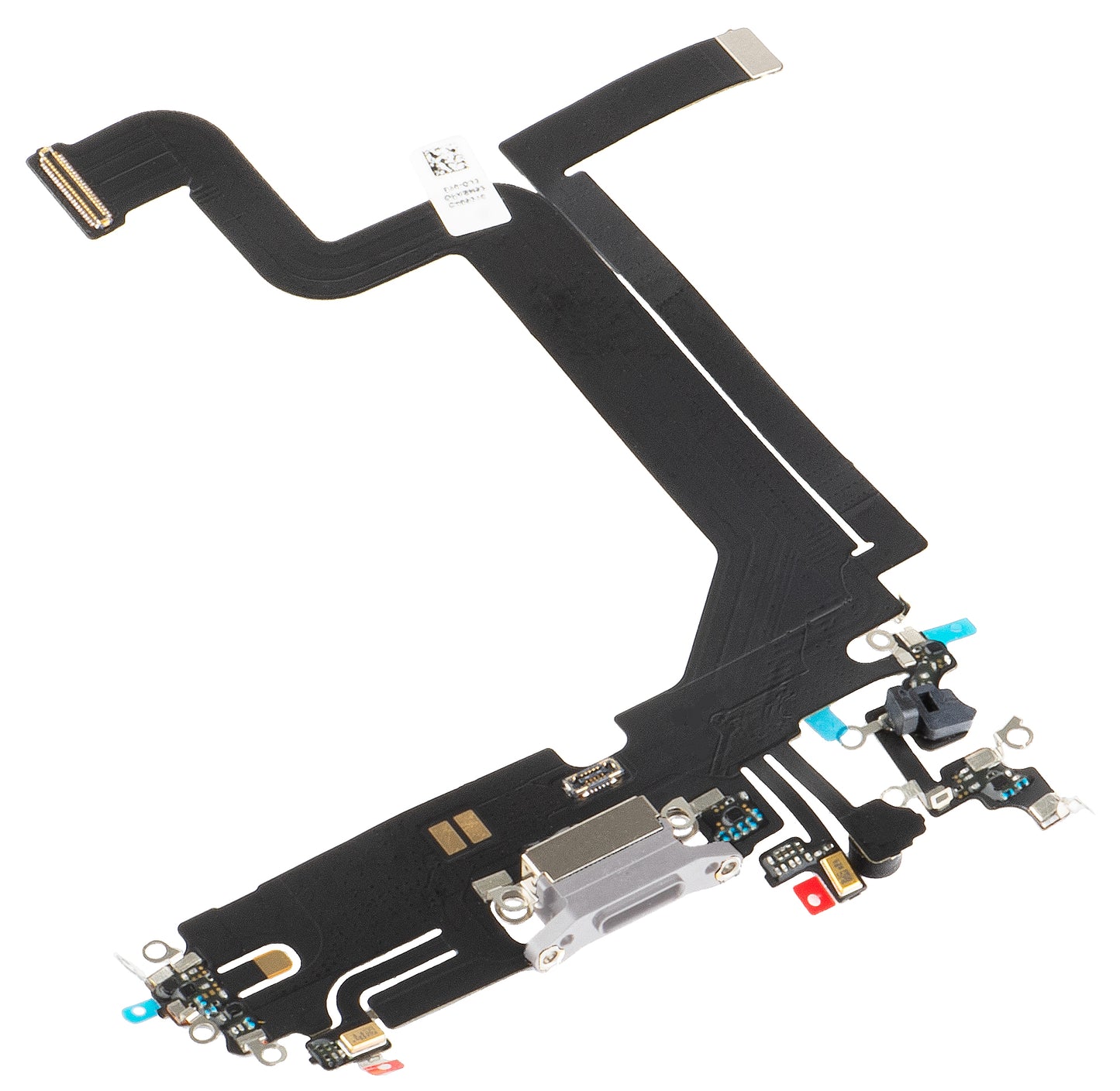 Töltőcsatlakozós szalag - Mikrofon Apple iPhone 14 Pro Max, Ezüst