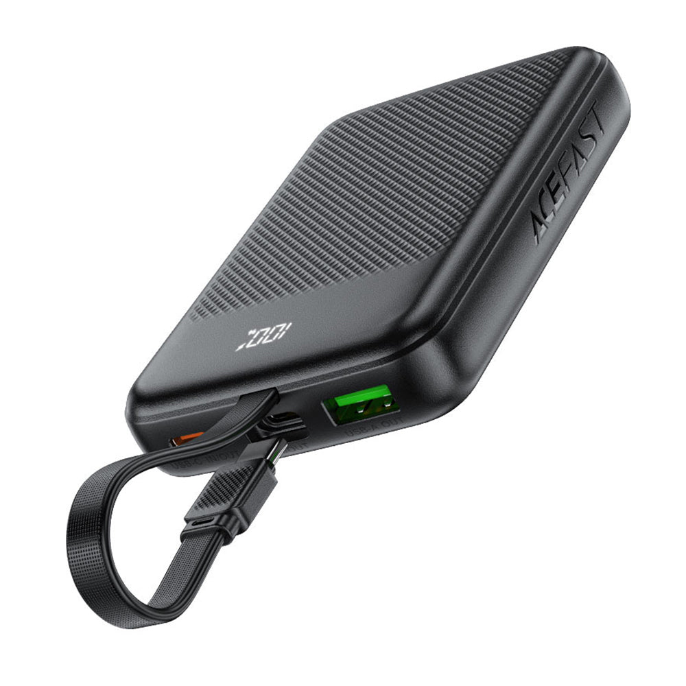 Külső akkumulátor Acefast M13, 10000mAh, 22.5W, QC + PD, 1 x USB-A - 2 x USB-C, Fekete