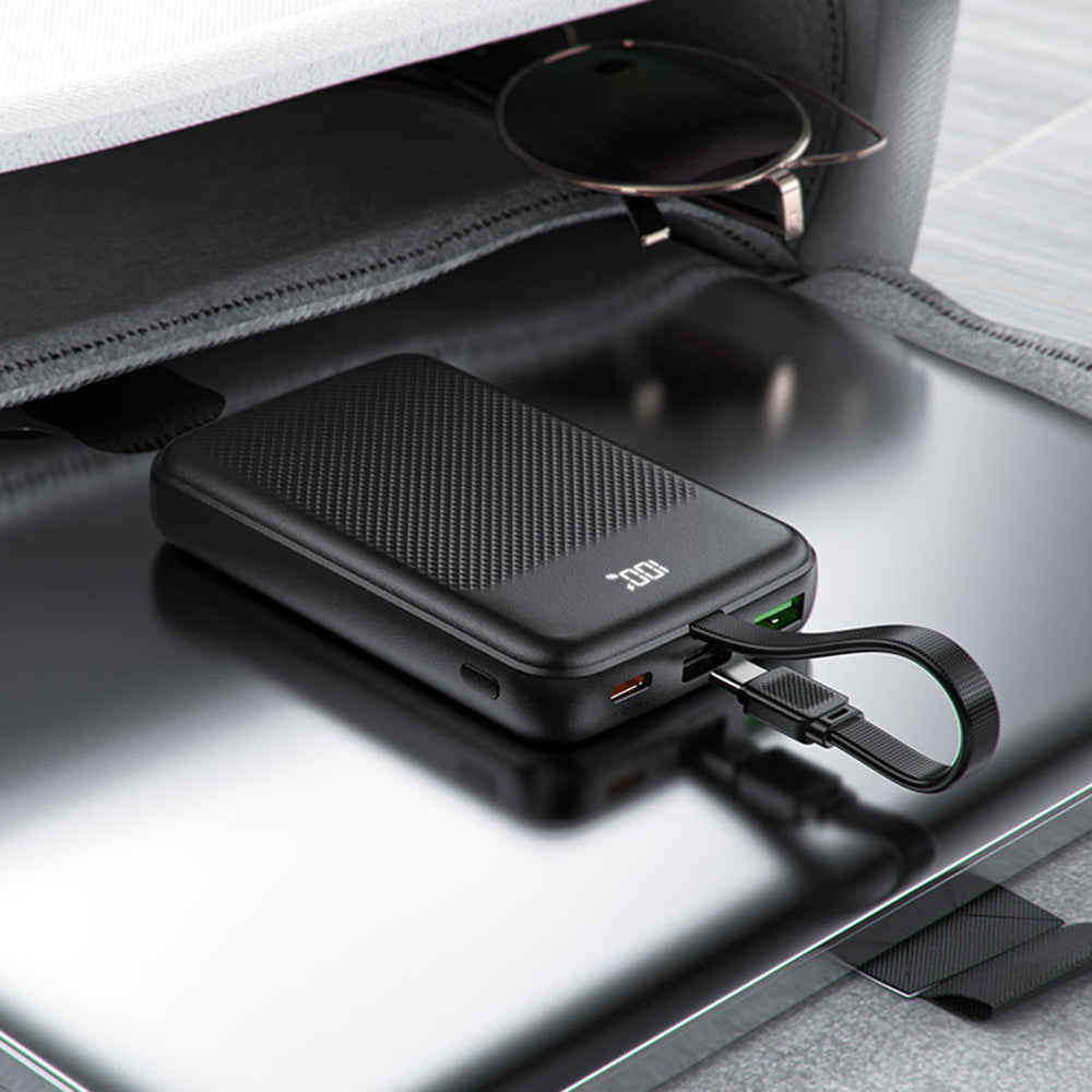 Külső akkumulátor Acefast M13, 10000mAh, 22.5W, QC + PD, 1 x USB-A - 2 x USB-C, Fekete