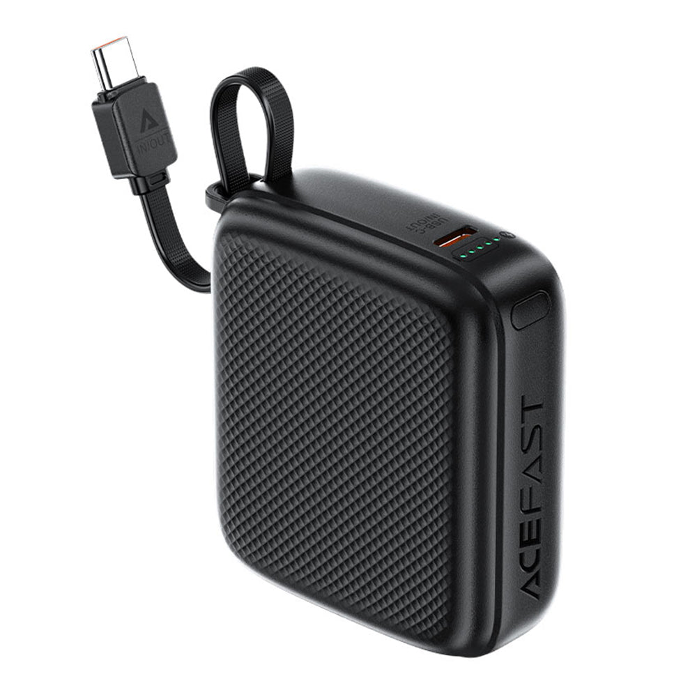 Külső akkumulátor Acefast M15, 10000mAh, 20W, PD, 2 x USB-C, Fekete