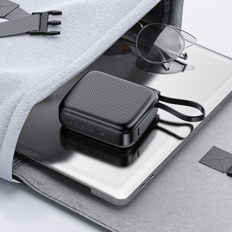 Külső akkumulátor Acefast M15, 10000mAh, 20W, PD, 2 x USB-C, Fekete