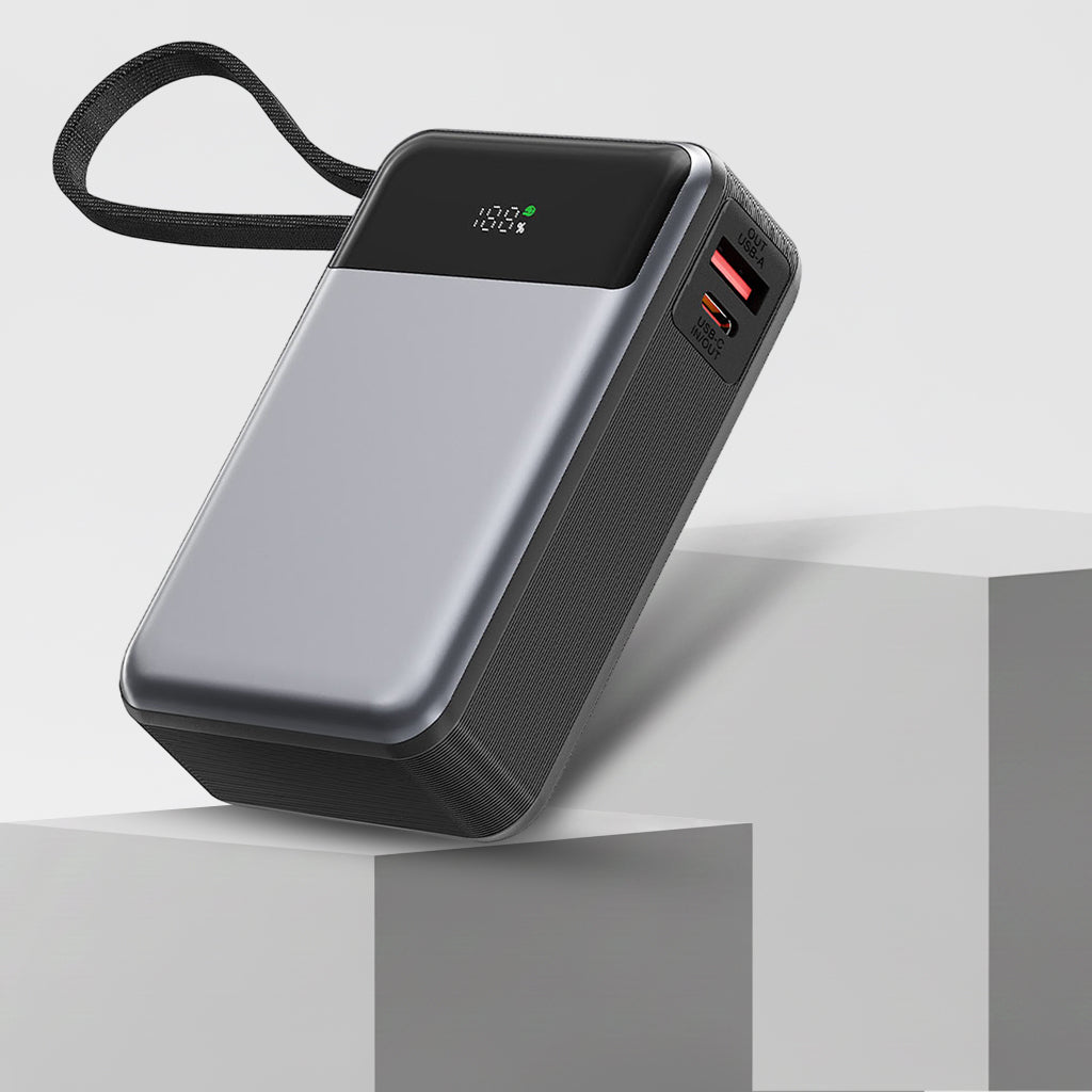 Külső akkumulátor Acefast M21, 20000mAh, 65W, QC + PD, 1 x USB-A - 2 x USB-C, Fekete