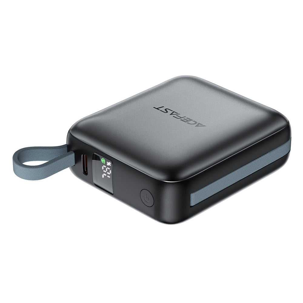 Külső akkumulátor Acefast M23, 10000mAh, 22.5W, QC + PD, 1 x Lightning - 2 x USB-C, Szürke