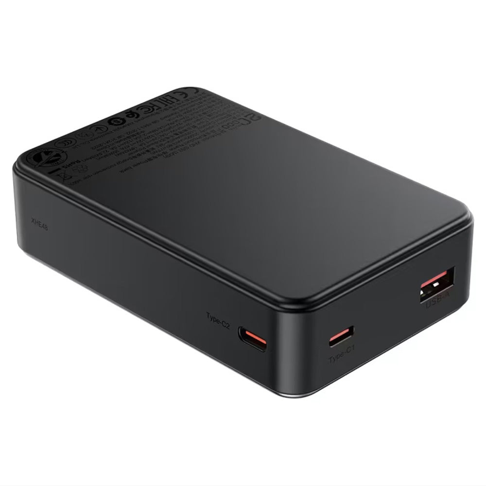 Acefast M29 külső akkumulátor, 20000mAh, 22.5W, QC + PD, 1 x USB-A - 2 x USB-C, Fekete