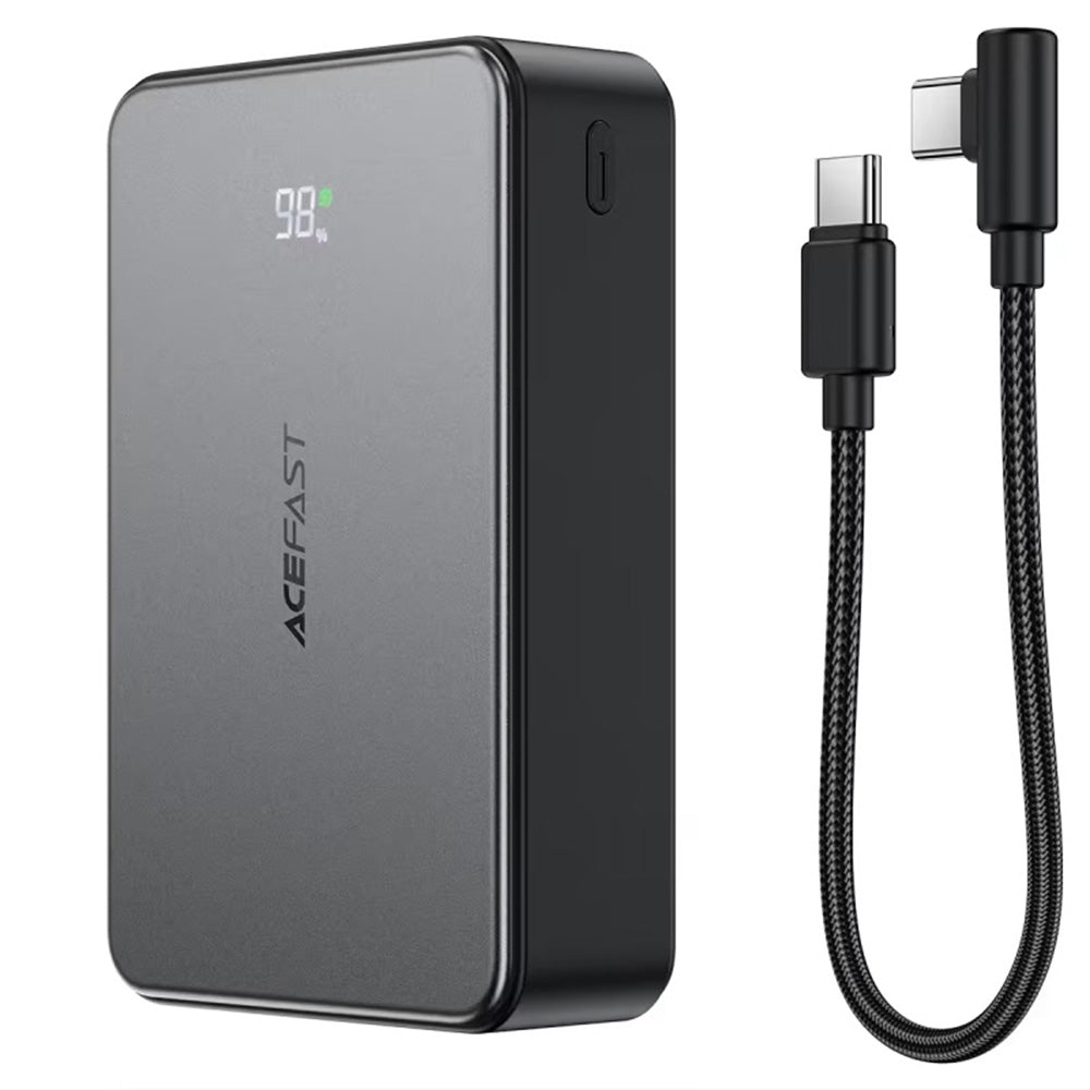 Acefast M29 külső akkumulátor, 20000mAh, 22.5W, QC + PD, 1 x USB-A - 2 x USB-C, Fekete