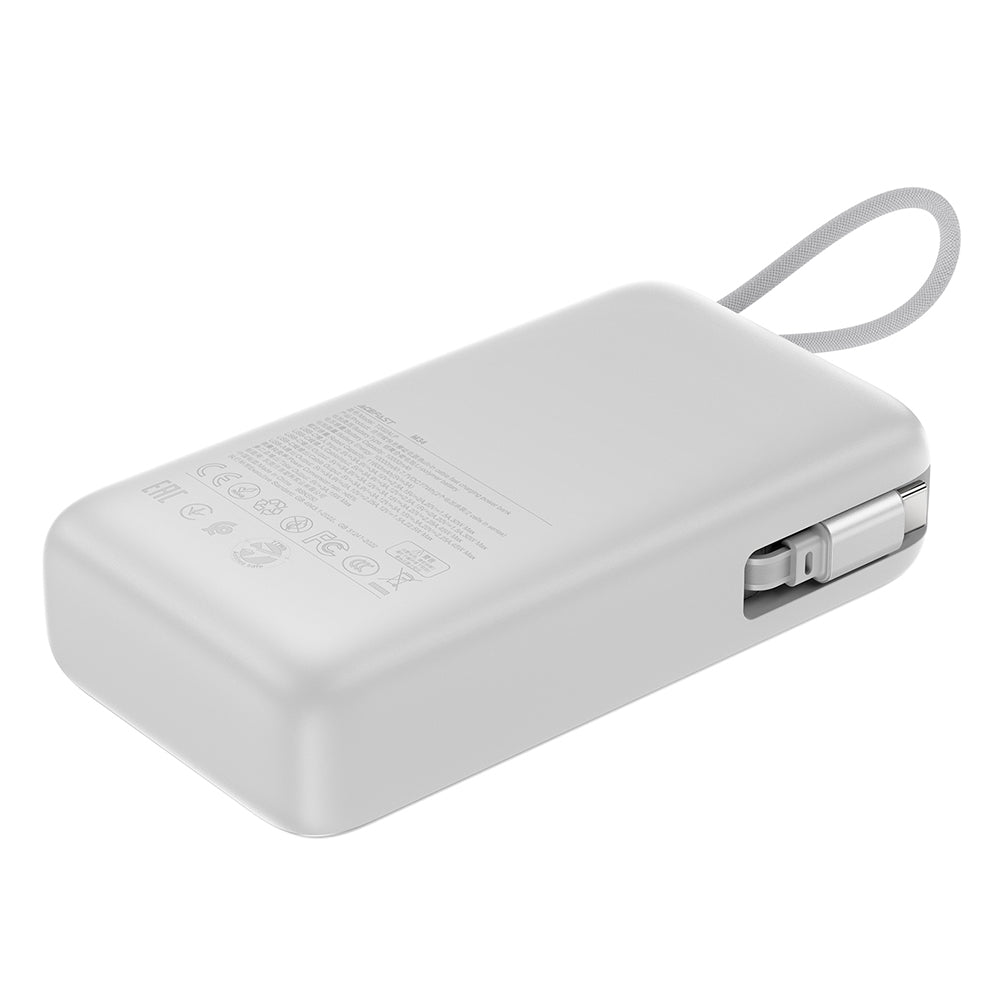 Külső akkumulátor Acefast M34, 20000mAh, 45W, QC + PD, 1 x USB-A - 2 x USB-C, Ezüst