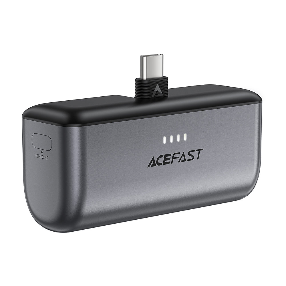 Acefast M9 külső akkumulátor, 5000mAh, 20W, PD, 2 x USB-C, fekete
