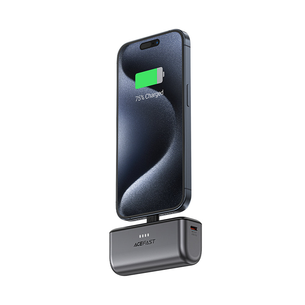 Acefast M9 külső akkumulátor, 5000mAh, 20W, PD, 2 x USB-C, fekete