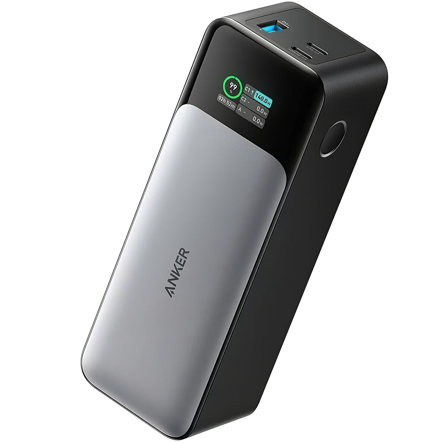 Anker 737 külső akkumulátor, 24000mAh, 140W, QC + PD, 1 x USB-A - 2 x USB-C, Fekete A1289011
