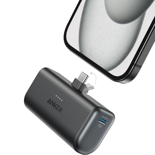Anker Nano külső akkumulátor, 5000mAh, 22.5W, PD, 2 x USB-C, Fekete A1653H11