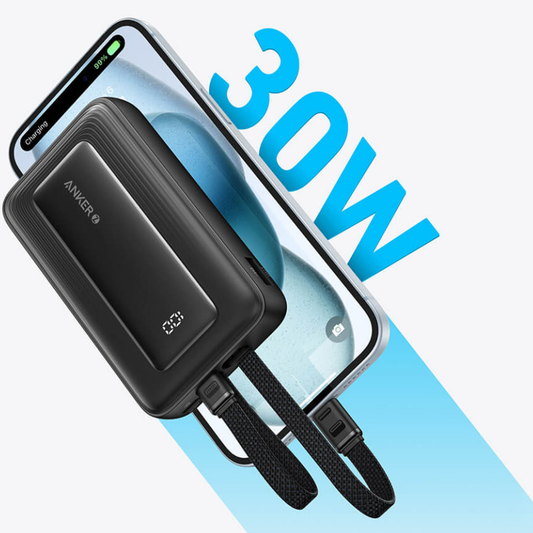 Anker PowerCore külső akkumulátor, 10000mAh, 30W, QC + PD, 1 x Lightning - 1 x USB-A - 2 x USB-C, Fekete A1680G11