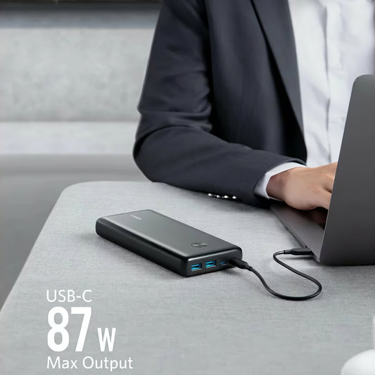 Anker PowerCore III Elite külső akkumulátor, 25600mAh, 87W, QC + PD, 2 x USB-A - 2 x USB-C, fekete A1291H11