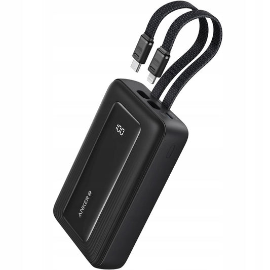 Anker PowerCore külső akkumulátor, 10000mAh, 30W, QC + PD, 1 x Lightning - 1 x USB-A - 2 x USB-C, Fekete A1680G11