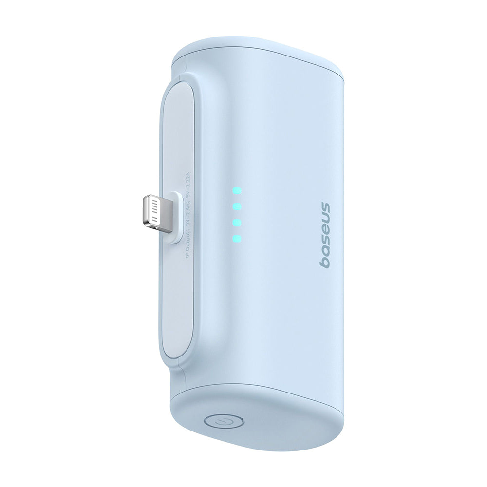 Baseus Compact külső akkumulátor, 5000mAh, 20W, PD, 1 x Lightning - 1 x USB-C, kék P10068307313-00
