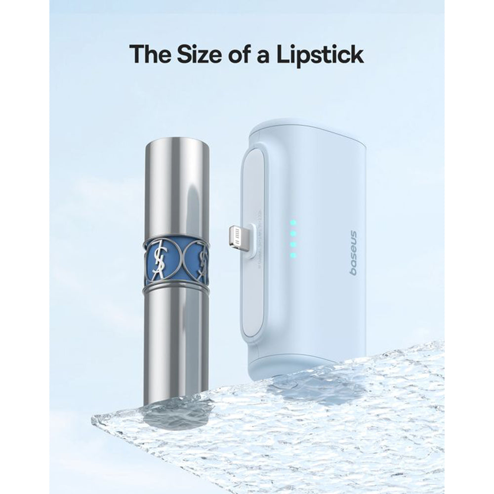 Baseus Compact külső akkumulátor, 5000mAh, 20W, PD, 1 x Lightning - 1 x USB-C, kék P10068307313-00