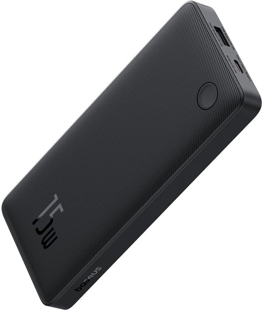 Baseus Airpow Lite külső akkumulátor, 10000mAh, 15W, 1 x USB-A - 1 x USB-C, fekete P10067500123-00