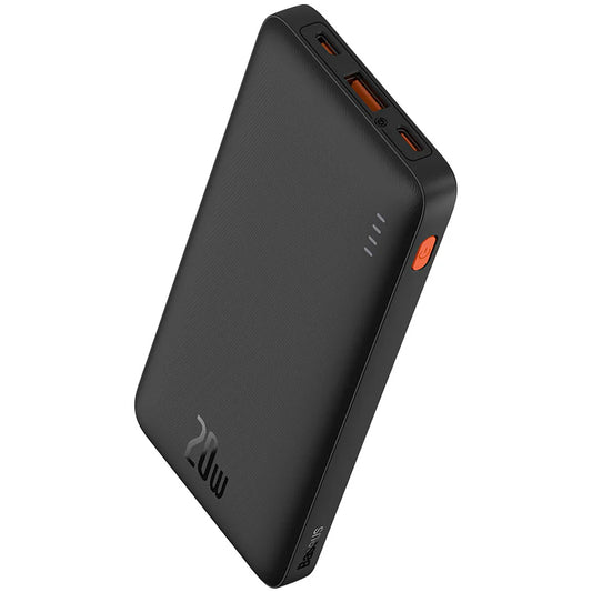 Baseus Airpow külső akkumulátor, 10000mAh, 20W, QC + PD, 1 x USB-A - 1 x USB-C, fekete PPQD090001
