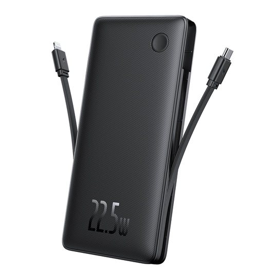 Baseus Airpow Lite külső akkumulátor, 10000mAh, 22.5W, QC + PD, 1 x Lightning - 1 x USB-A - 2 x USB-C, Fekete P10067501123-00