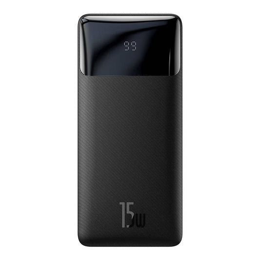 Baseus Bipow külső akkumulátor, 30000mAh, 15W, 1 x USB-C - 2 x USB-A, fekete PPBD05050201