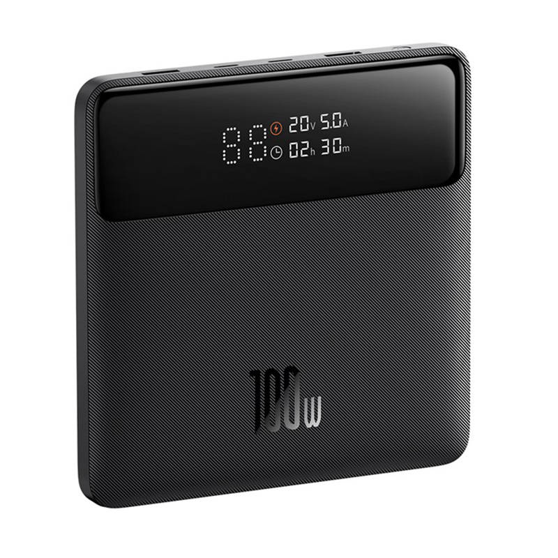 Baseus Blade HD külső akkumulátor, 20000mAh, 100W, QC + PD, 2 x USB-A - 2 x USB-C, Fekete PPBL000301