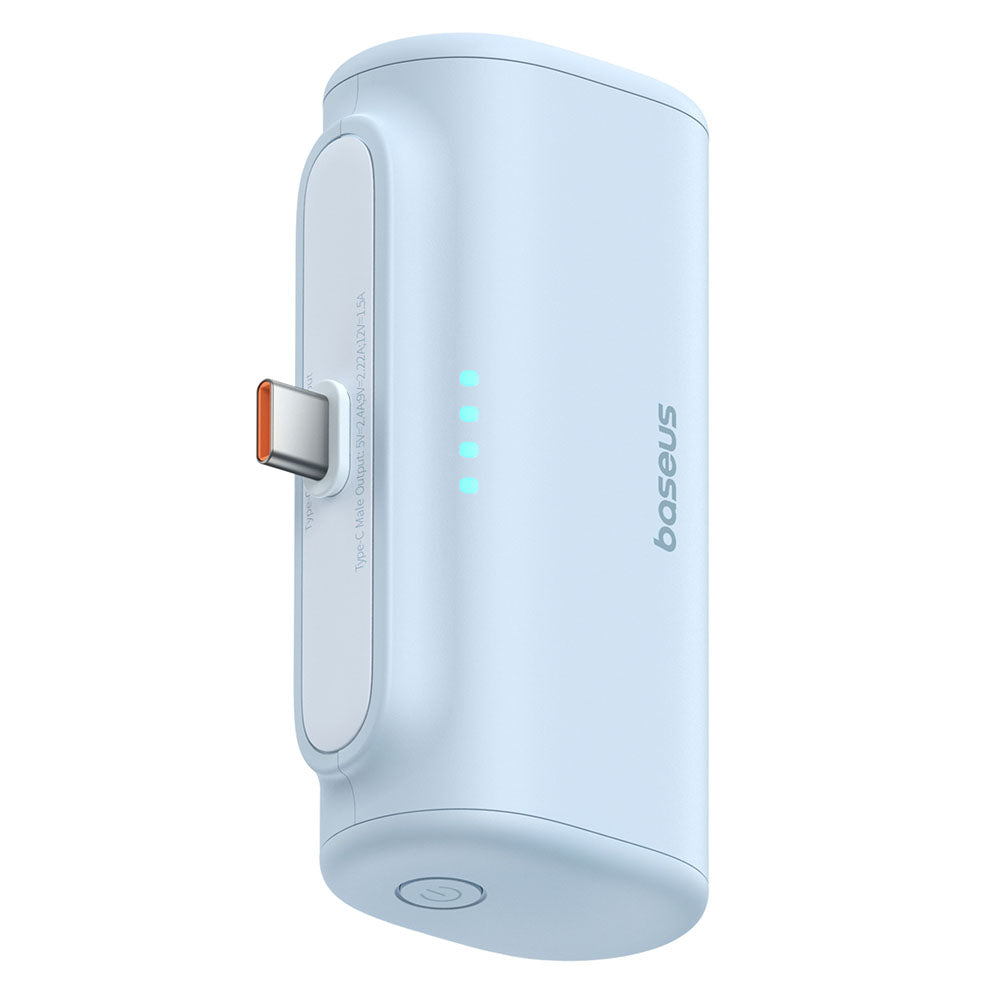 Baseus Compact External Battery, 5000mAh, 20W, PD, 2 x USB-C, Blue P10068306313-00