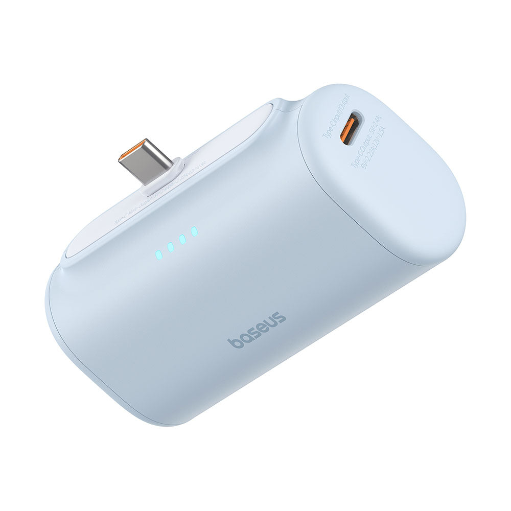 Baseus Compact External Battery, 5000mAh, 20W, PD, 2 x USB-C, Blue P10068306313-00