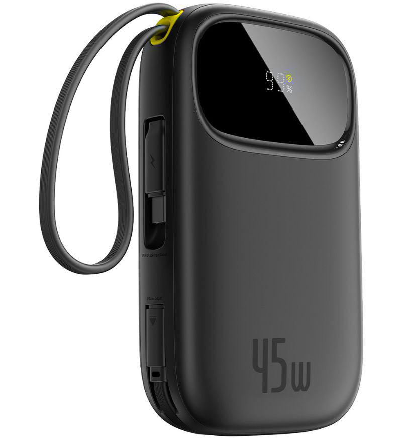 Baseus EnerFill FC31 Qpow 3 External Battery, 10000mAh, 45W, QC + PD, 1 x USB-A - 3 x USB-C, Black P10082102123-00