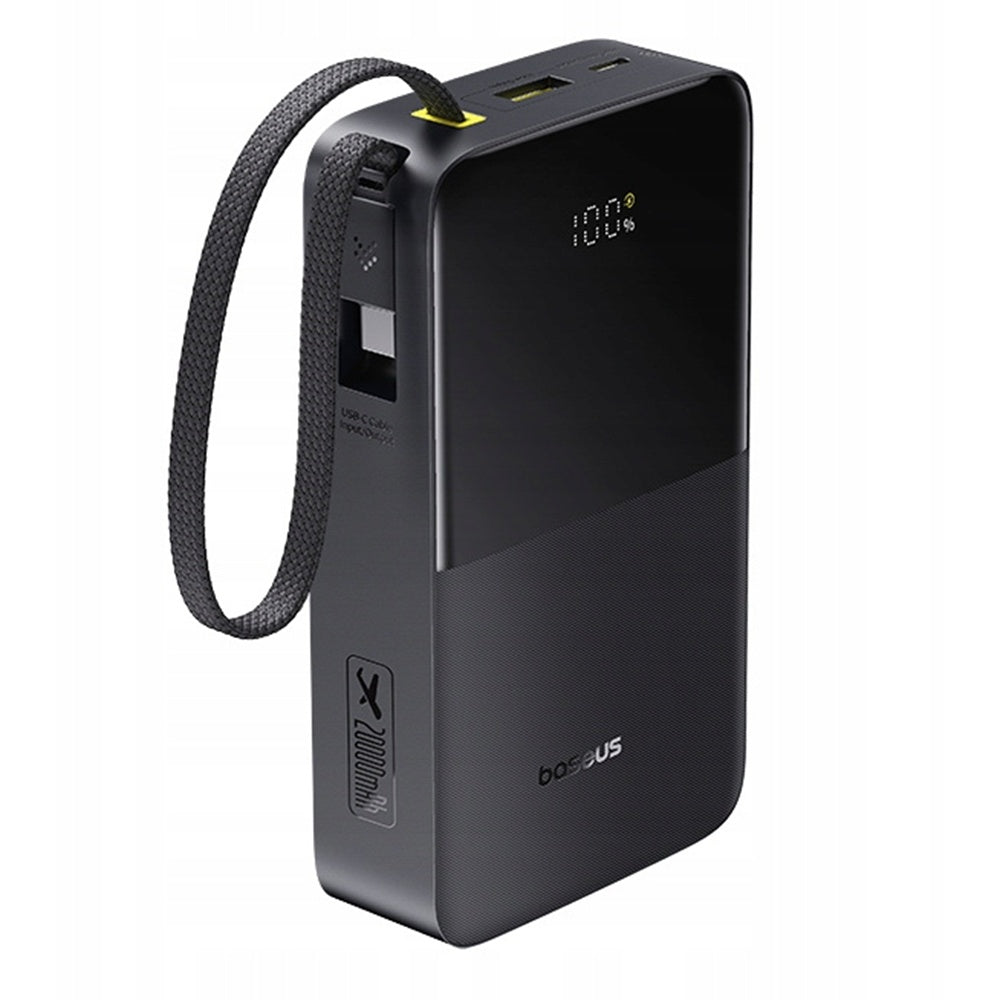 Baseus EnerFill Bipow2 Pro külső akkumulátor, 20000mAh, 22.5W, QC + PD, 1 x USB-A - 2 x USB-C, Fekete E0027701