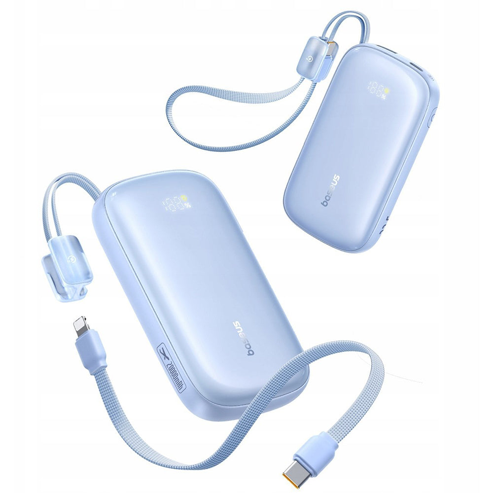 Baseus EnerFill FC21 Qpow 3 Ultra külső akkumulátor, 10000mAh, 22.5W, QC + PD, 1 x USB-A - 1 x USB-C, kék E0027L03