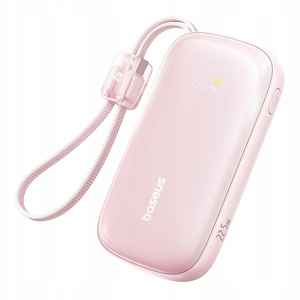 Baseus EnerFill FC21 Qpow 3 Ultra külső akkumulátor, 10000mAh, 22.5W, QC + PD, 1 x USB-A - 1 x USB-C, Rózsaszín E0027L02