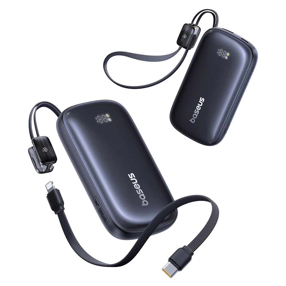Baseus EnerFill FC21 Qpow 3 Ultra külső akkumulátor, 10000mAh, 45W, QC + PD, 1 x USB-A - 1 x USB-C, Fekete E0027Q00
