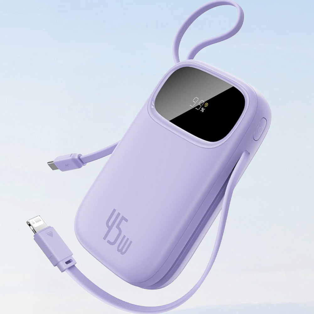 Baseus EnerFill FC31 Qpow 3 külső akkumulátor, 20000mAh, 45W, QC + PD, 1 x Lightning - 1 x USB-A - 2 x USB-C, Lila E0028D02