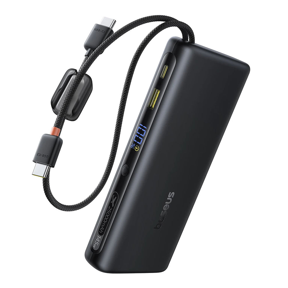 Baseus EnerFill FC41 külső akkumulátor, 25000mAh, 145W, QC + PD, 1 x USB-A - 3 x USB-C, Fekete E0028H03
